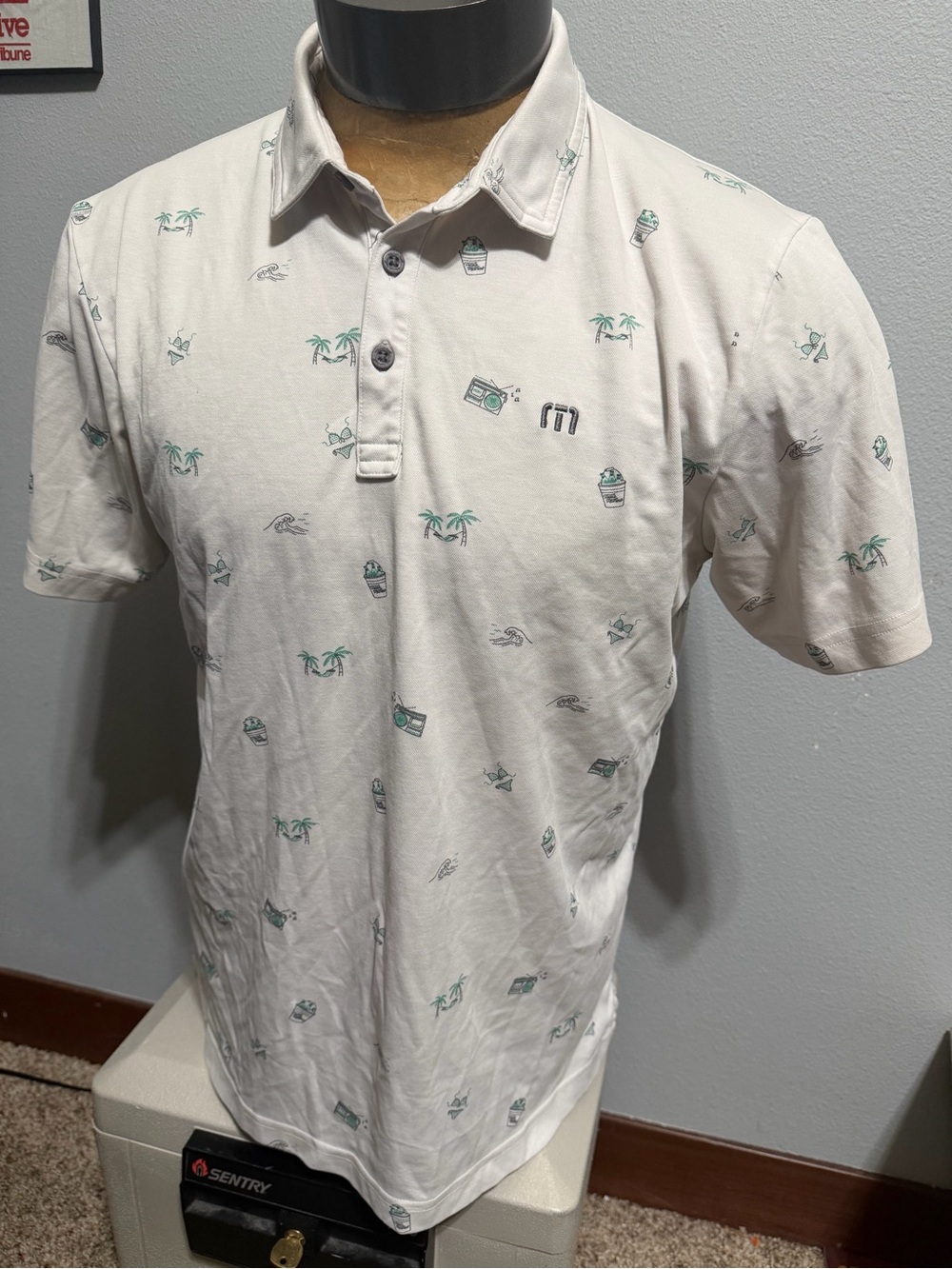 Travis Mathew Tropical Micro-Print Polo Shirt
